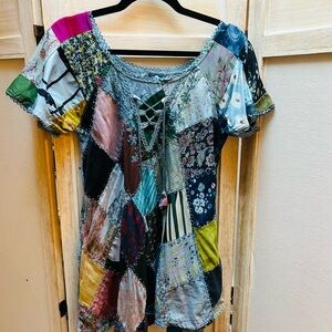 Advance woman’s patch shirt - stunning colors.